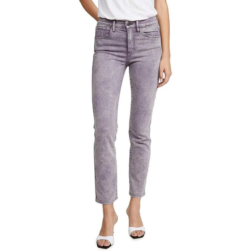 3x1 Women's Stevie Straight Jeans, Grape Soda, Purple Size 31
